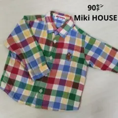 ミキハウス チェック柄シャツ マルチカラー