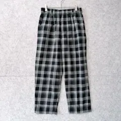 美品【スタジオクリップ】 タータン チェック コットン イージーパンツ (F)