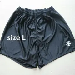 DESCENTE メンズL 黒ゲームパンツ バレーボール 股下13cm ショート