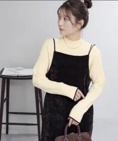 ディスコート　モチモチリブパイピングハイネック《WEB限定》　Mサイズ