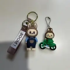 ラブブ ミニキーホルダー グレー