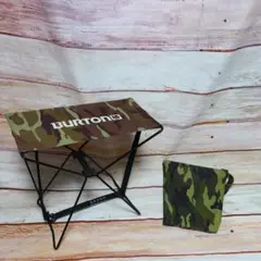BURTON 迷彩柄 アウトドアチェア 収納バッグ付き 非売品 ノベルティ
