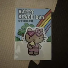 こ*ら様 ハローキティ ビーチデイ ステッカー 日焼け