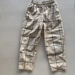 GU ベージュ チェック柄 長ズボン