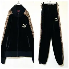 PUMA x BEAMS 別注 ベロア トラックジャケット セットアップ 豹柄