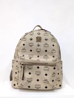 MCM エムシーエム　リュック　バックパック　ベージュ　スタッズ　Sサイズのサムネイル