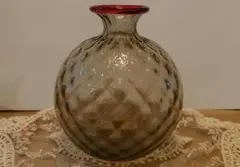 希少 VENINI ヴェニーニ ムラーノガラス 一輪挿し 花瓶 イタリア製 ヴェネチアガラス ムラノ イタリア 花瓶 フィリグラーナ レッティ