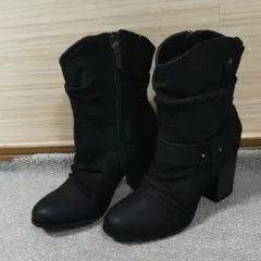 新品　未使用ウェスタン調レザーブーツブーツ