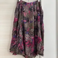 レディース　フレアスカート ひざ丈　大人女子　春夏