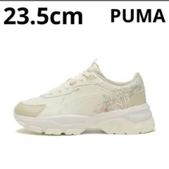 ⭐完売品⭐ 23.5 Puma スニーカー レディース 厚底 花柄 オフホワイト