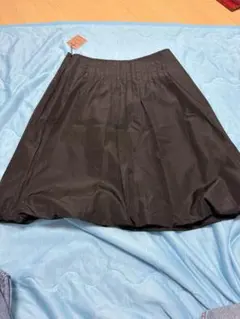 COMME CA ISM ブラックひざ丈スカート