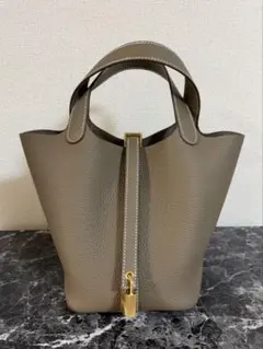 【最新G刻印・新品未使用】HERMES ピコタン PM エトゥープ ゴールド金具のサムネイル