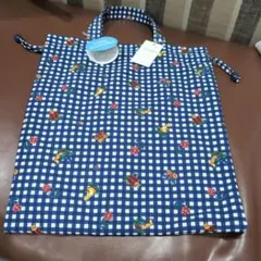 FEILER ネイビー チェック柄 トートバッグ