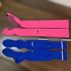 Nike サッカーソックス ピンク 青26cm~28cm