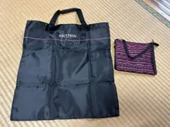 黒いナイロンエコバッグ ロゴ入り 非売品 FAUCHON フォション