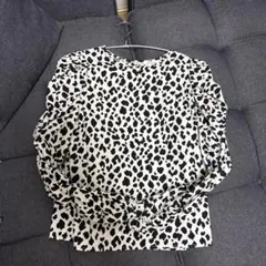 MOUSSY レオパード柄 長袖ブラウス パフスリーブのサムネイル