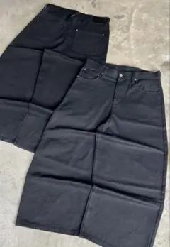 BELVET Rigid Double Belt Baggy Denim - メルカリ