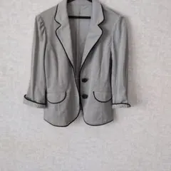 パイピングジャケット グレー