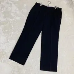 スラックス　ズボン　調整ベルト付き　ブラック　ウール100% 日本製ユニセックス
