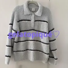 ジェラピケ♡ルームウェア ポロ襟ブルー