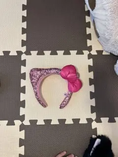 ピンク リボン付き キャラクターカチューシャ　ハローキティ　USJ