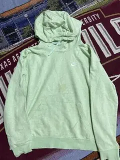 古着Nike ライトグリーン フード付きパーカー