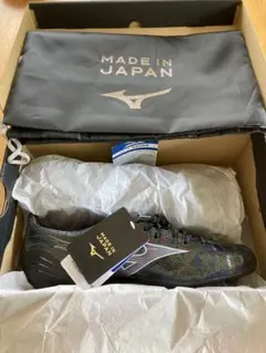 【新品未使用】 ミズノ アルファジャパン サッカースパイク 27.5㎝ ブラック