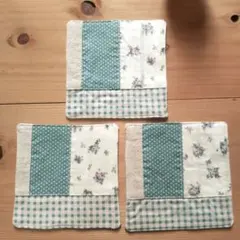 パッチワークコースター 3枚セット　Ｂ