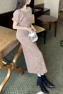 スクエアネック ワンピーススーツ