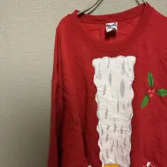 ヴィンテージ　US古着　激カワ　スウェット　トレーナー　クリスマスデザイン