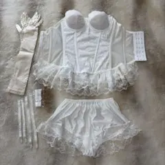 美品 アクアグラッツェ ウェディング ドレス インナー C70 手袋