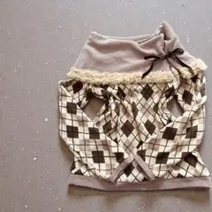 新品axes femme♡アーガイル薔薇ファープルオーバーy2k