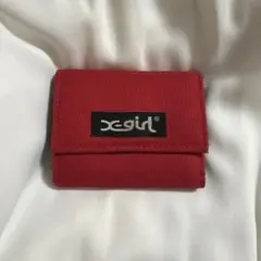 x-girl レッド三つ折り財布