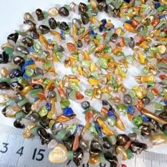 まとめ売り＊淡水カラーパール×天然石チップビーズ＊5本セットa48