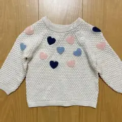 ハートモチーフ ニットセーター 長袖　74cm H&M