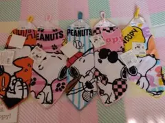 D【新品未使用品】スヌーピー ループ付タオル5枚セット