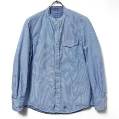 ジェイプレス リバーシブル バンドカラー 長袖シャツ M 青 / 美品 1.9万のサムネイル
