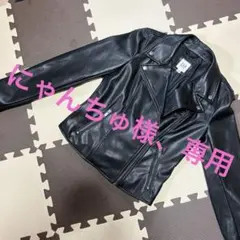 GAP ブラック レザーライダースジャケット XXS
