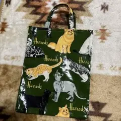 Harrods 猫デザイン トートバッグ