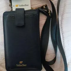 携帯ショルダーバッグ美品Golden Bear ネイビー色 新品半額以下お買い得のサムネイル