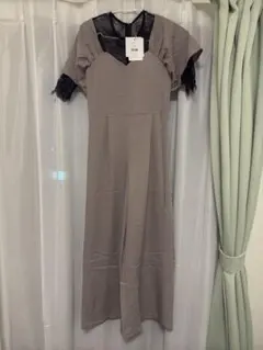 【新品】M グレージュ パーティドレス