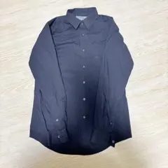 UNIQLO ストレッチ スリムフィット 長袖シャツ L 黒