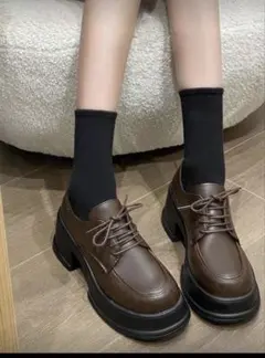 SHEIN　厚底ローファー　ブラウン 森ガール y2k