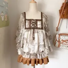 当時物 リズリサ系 ポンチョ 裏地あり 森ガール y2k coquette