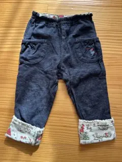 ウサギの刺繍付き　ズボン　90サイズ