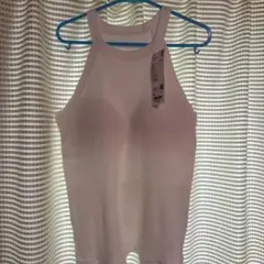 【新品未使用】UNIQLO ホルターネックブラタンクトップ　ブラトップ　XL白