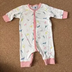 PETIT BATEAU ネコ柄ロンパース 3m