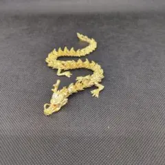 黄金の龍 置物 23cm 風水 金運 縁起物 昇り龍 インテリア ドラゴン 招福のサムネイル