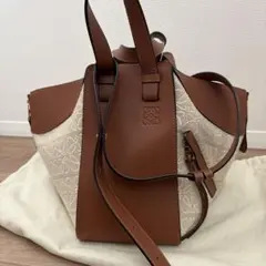 LOEWE アナグラムジャガードレザー ショルダーバッグ　スモール　ハンモック