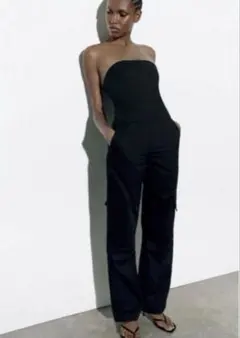 ZARA ザラ チューブトップ ベアトップ オールインワン - メルカリ